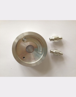 Oil Cooler take of plate with 2 fittings