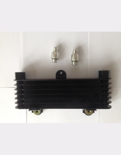 Oil cooler with 2 fittings