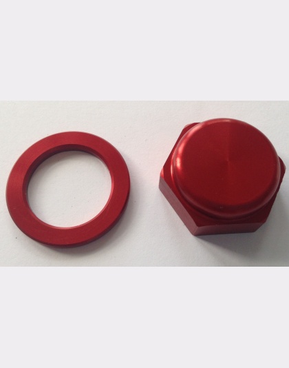 Top steering stem nut and washer - Choice of colours 