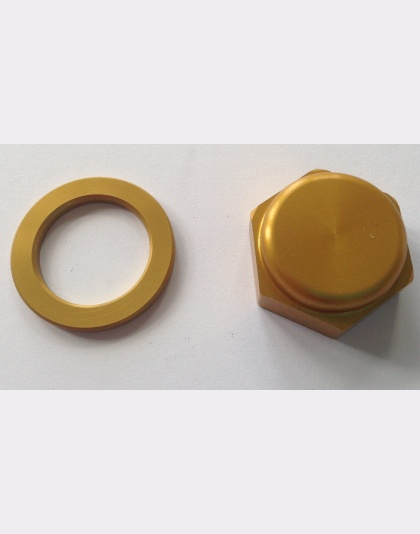 Top steering stem nut and washer - Choice of colours 